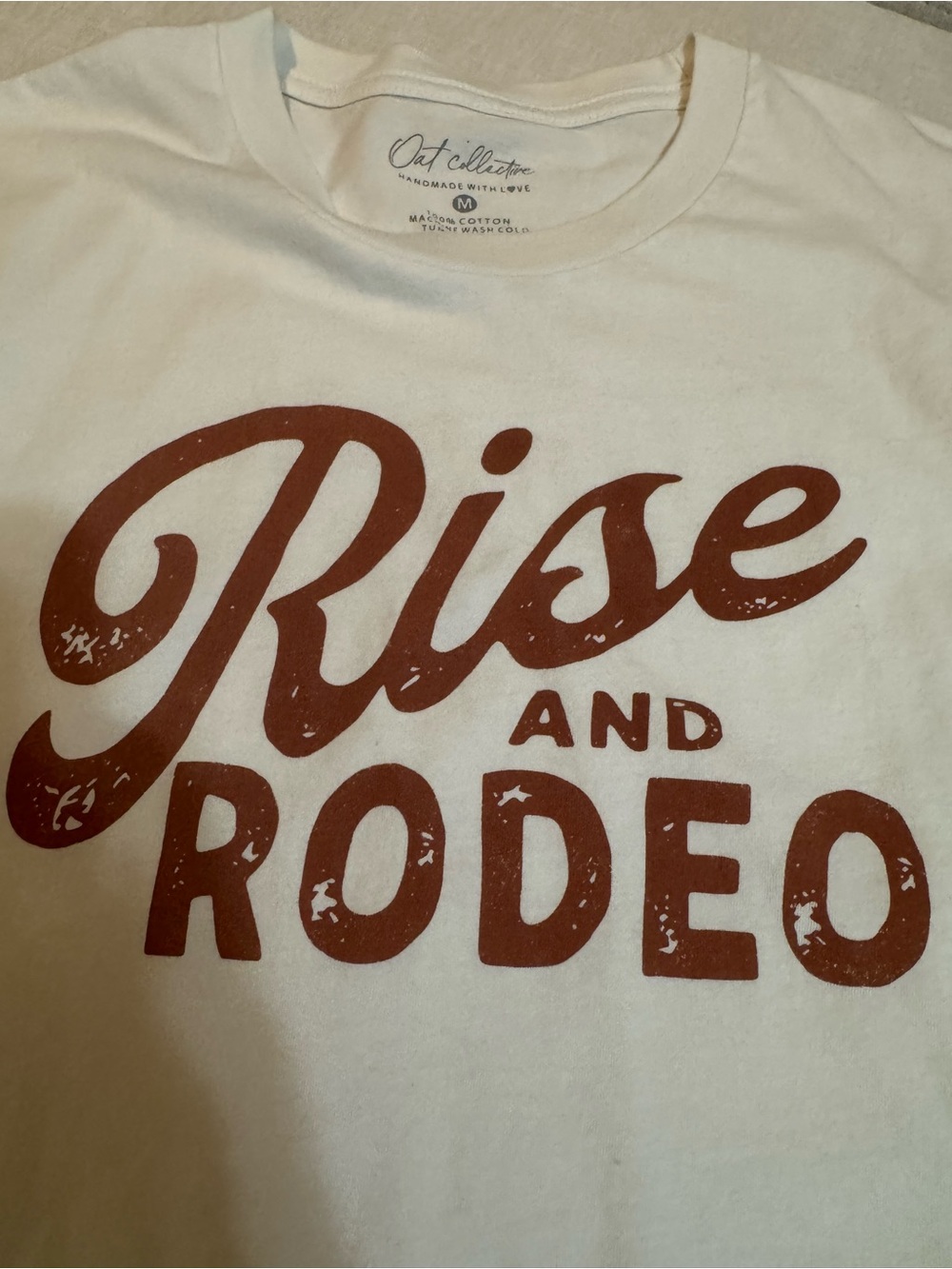 Oat Collective White 'Rise and Rodeo' Graphic Tee